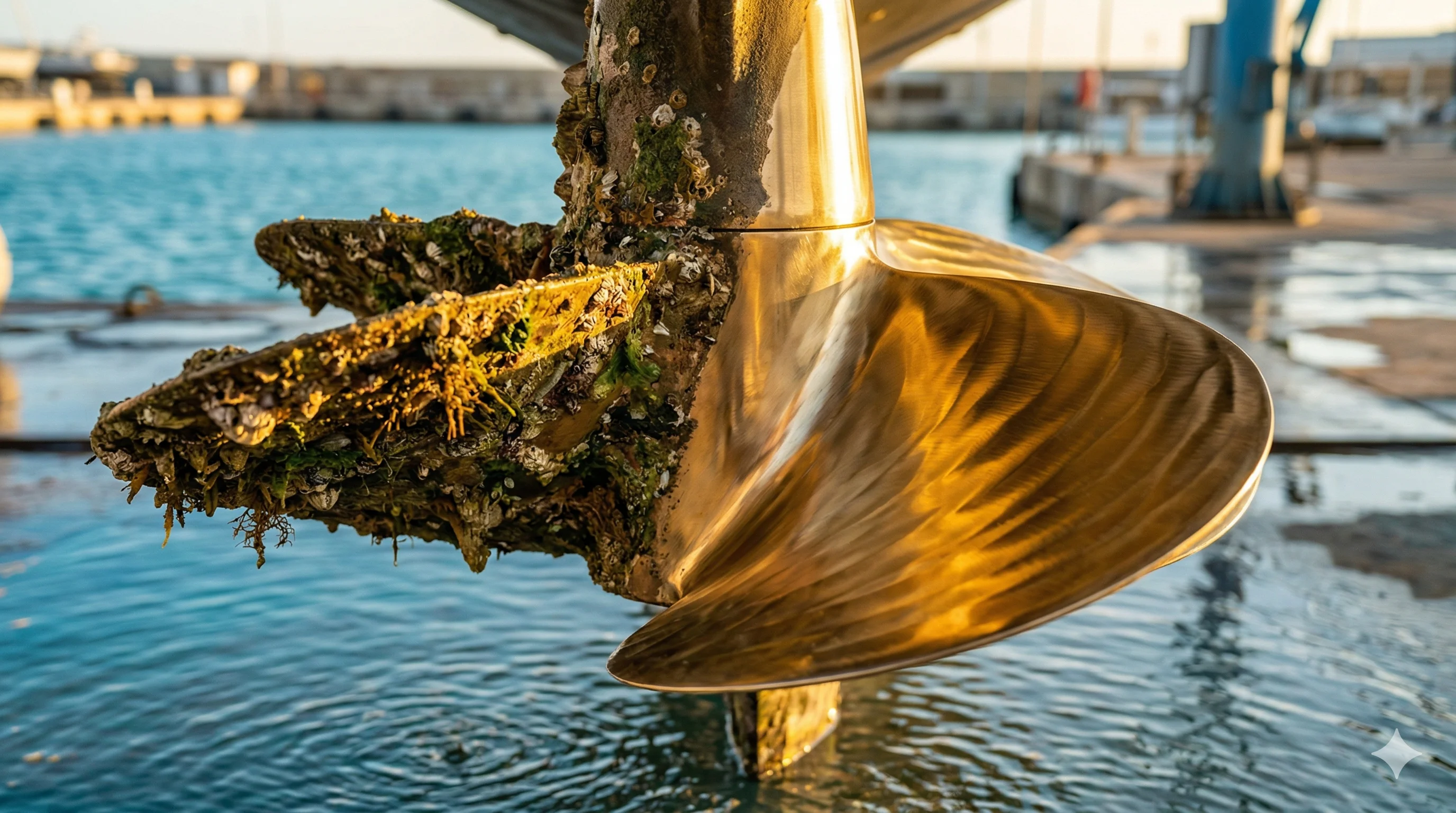 Bronze Propeller and Rudder Laser Cleaning Miami Fort Lauderdale