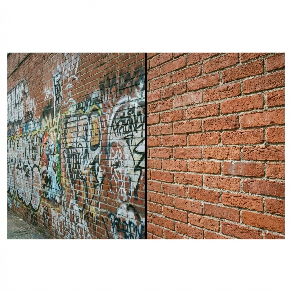 Graffiti Removal Before and After