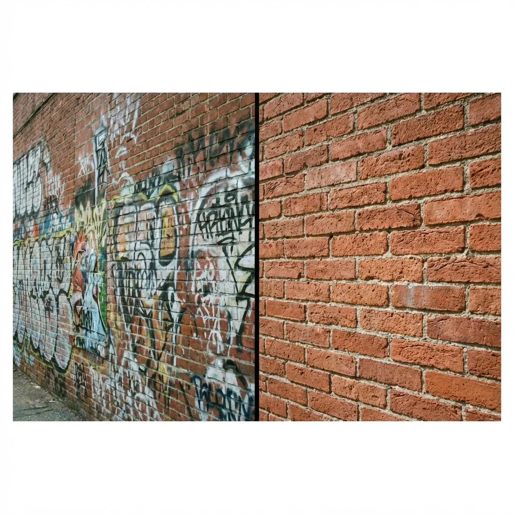 Graffiti Removal Before and After