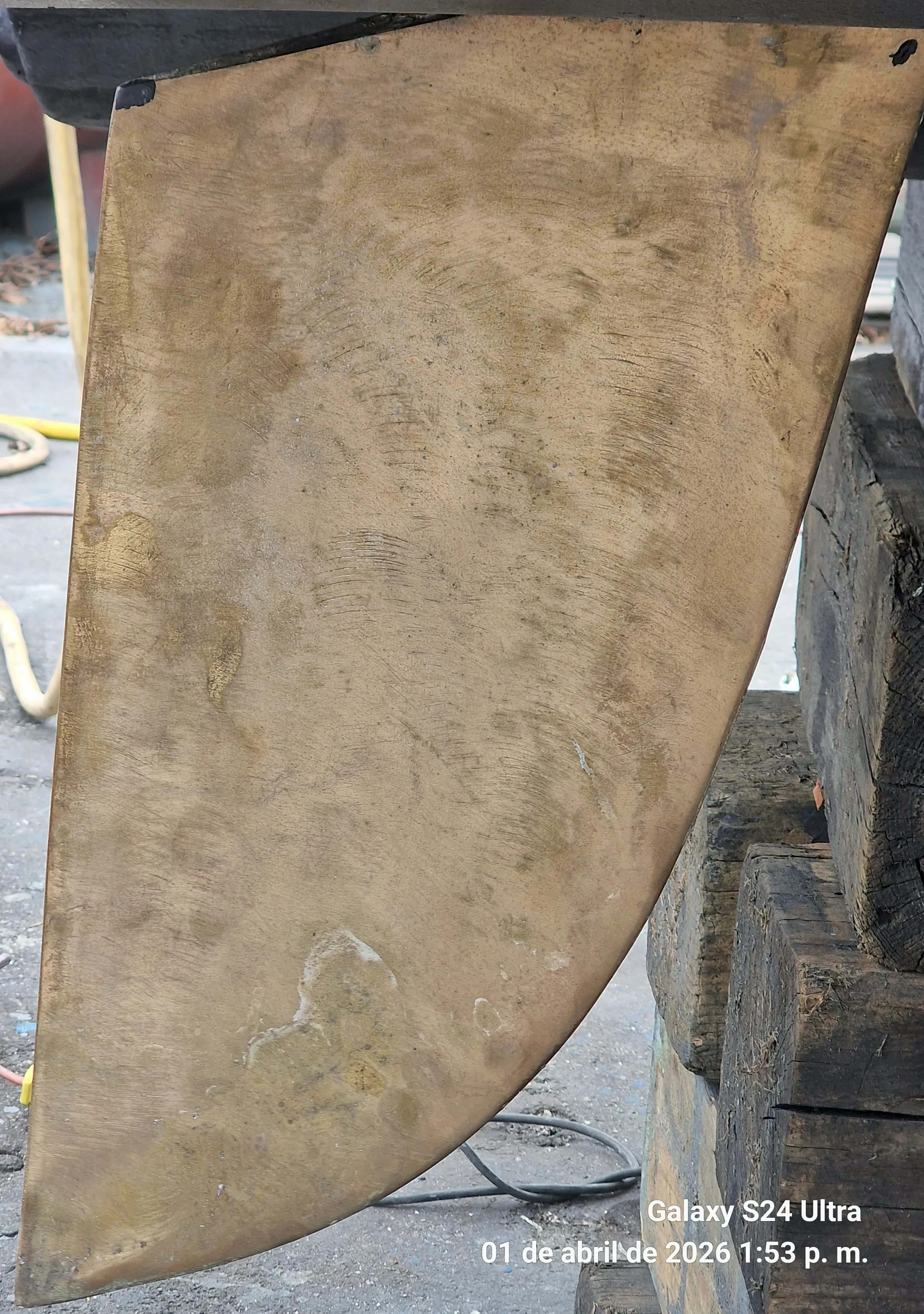 Marine boat hull sanding before laser cleaning in Fort Lauderdale